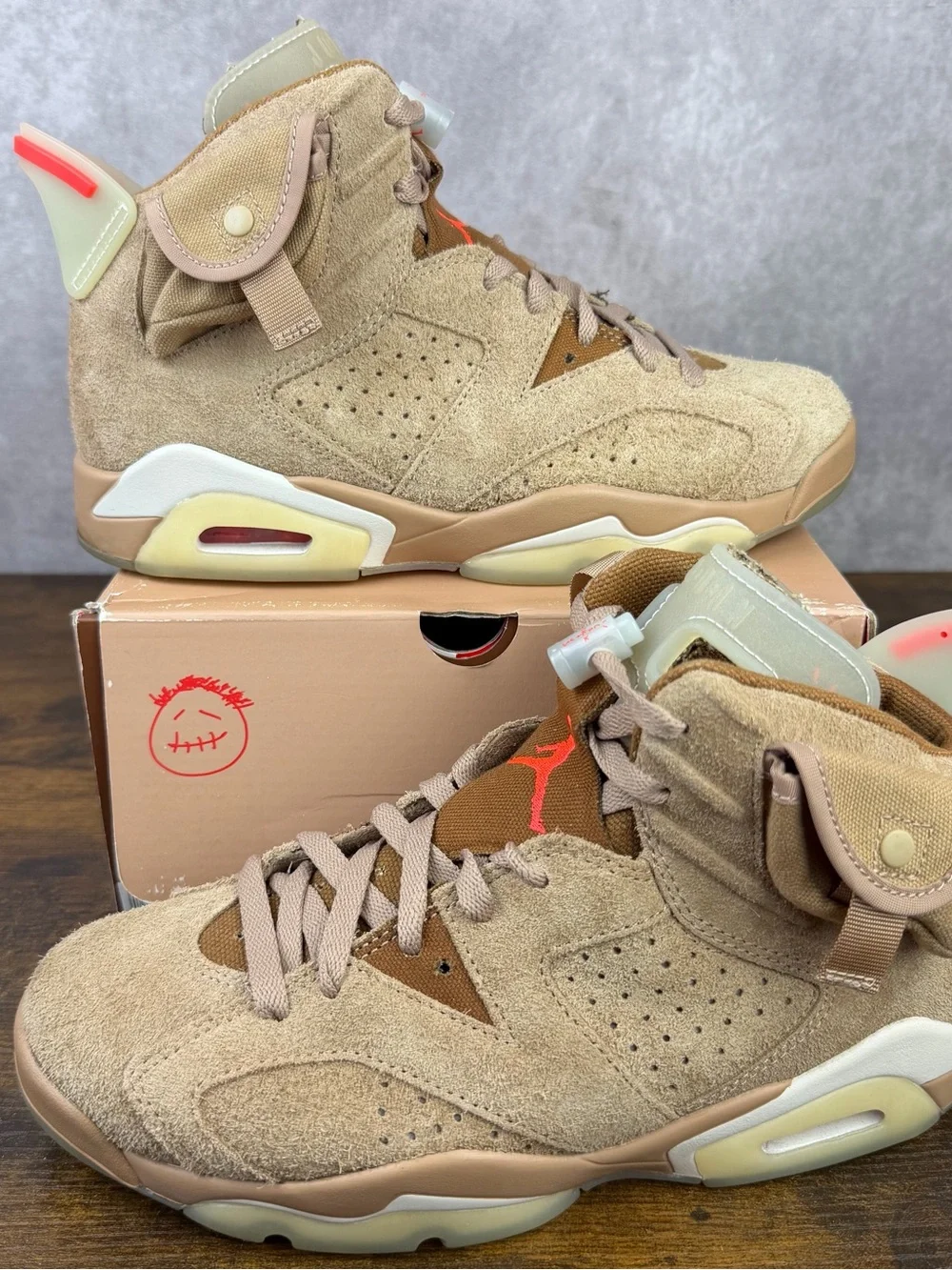 Jordan 6 Retro Travis Scott British Khaki Size 7 DH0690-200 Men’s Shoes OG Rare